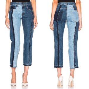 Rag & Bone Contrast Blue Ankle Jeans